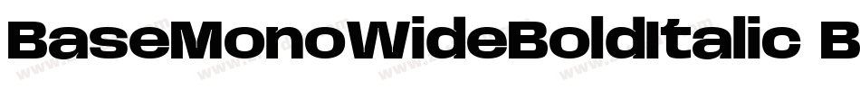 BaseMonoWideBoldItalic Bold Italic字体转换